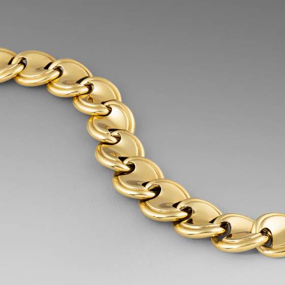 A Tactile Mid-Century Gold Link Bracelet