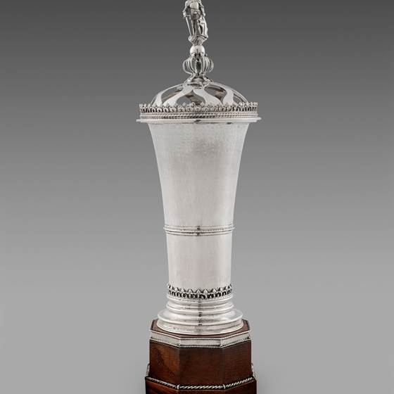 A Cup & Cover with a Knight Finial 