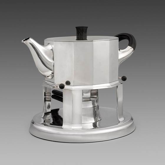 A Monumental Kettle on Lampstand 