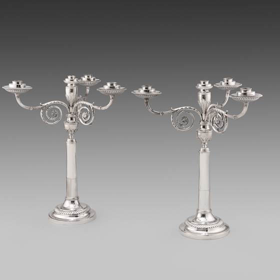 A Pair of George III Neo-Classical Candelabra