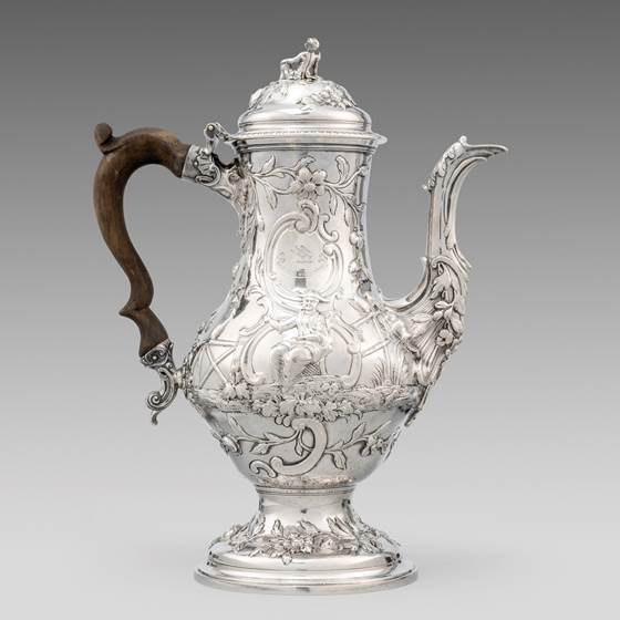 A Superb 18th Century Chinoiserie Coffee Pot 