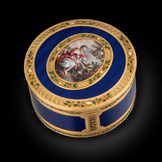 A French Gold and Enamel Box 