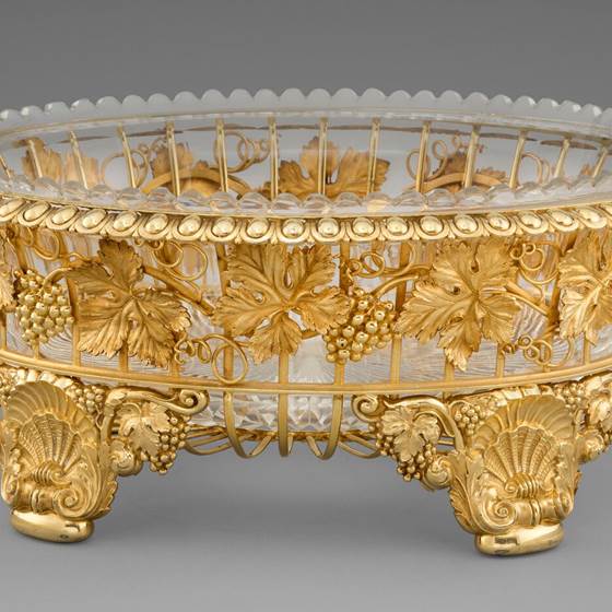  An Elegant Silver-gilt Basket Centrepiece