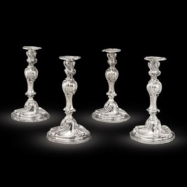 Set of Four Victorian Candlesticks
