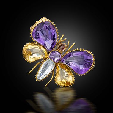 An early 19th century butterfly brooch