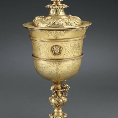 An Elizabethan Silver-Gilt Cup & Cover