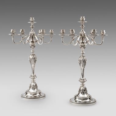 An Exceptionally Large Pair of Candelabra