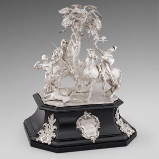 A Victorian Figural Equestrian Trophy, 'Liverpool Autumn Cup' 