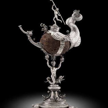 An Exceptional Dutch Silver Mounted Coconut Cup 