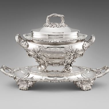 A Regency Two-Handled Soup Tureen on Stand