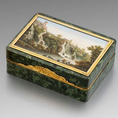 An Early 19th Century Micromosaic Gold Mounted Snuff Box