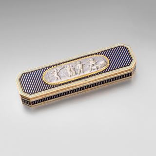 An Early 19th German Century Gold & Enamel Toothpick Box