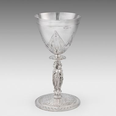 A Victorian Three-Graces Cup with Military Trophies 