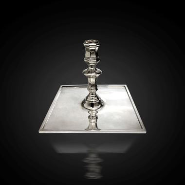 One of a Pair of Modern Square Based Candlesticks
