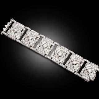 An important art deco diamond bracelet, ​​​​​​​ France, circa 1935