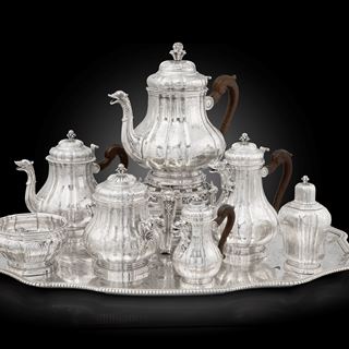 A French Tea and Coffee Service on Tray