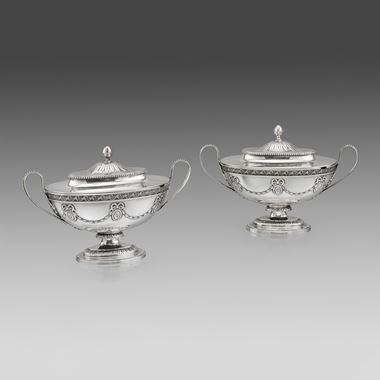 A Pair of Neo-Classical Sauce Tureens