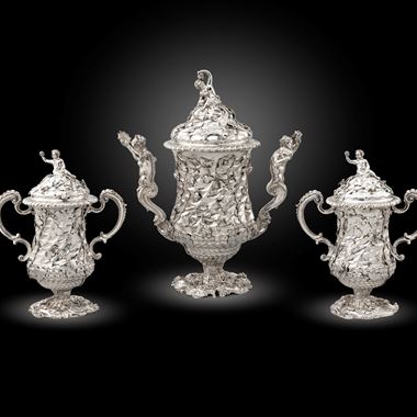 A Suite of Three George II Cups & Covers