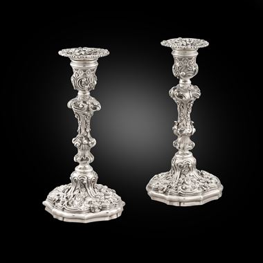 A Pair of Ornate Candlesticks