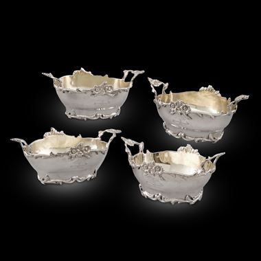 A Set of Four Two-Handled Salts