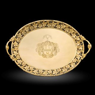 A Highly Important George III Silver-gilt Two-handled Tray