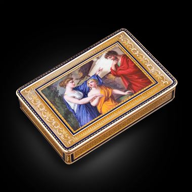A German 19th Century Gold and Enamel Box