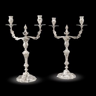A Pair George III Two-Light Candelabra