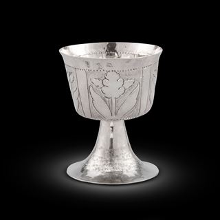 A Floral Chased Wine Cup
