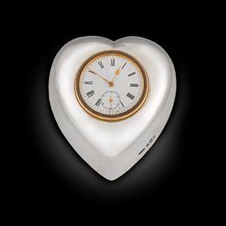 An Edwardian Heart-Shaped Clock