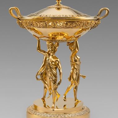 A Large French Silver-Gilt Centrepiece
