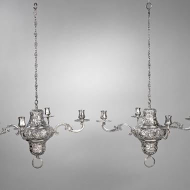 A Pair of Spanish Four-Light Chandeliers