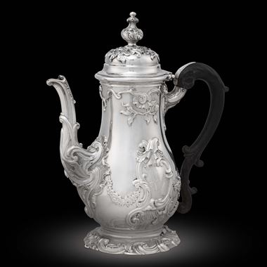 A magnificent George II Rococo Coffee Pot