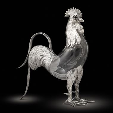 A Victorian Rooster Claret Jug 
