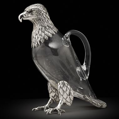 A Victorian Silver & Glass ‘Eagle’ Jug