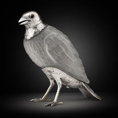 A Victorian Novelty Crow Claret Jug