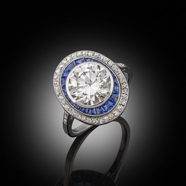 A sapphire and diamond ring 