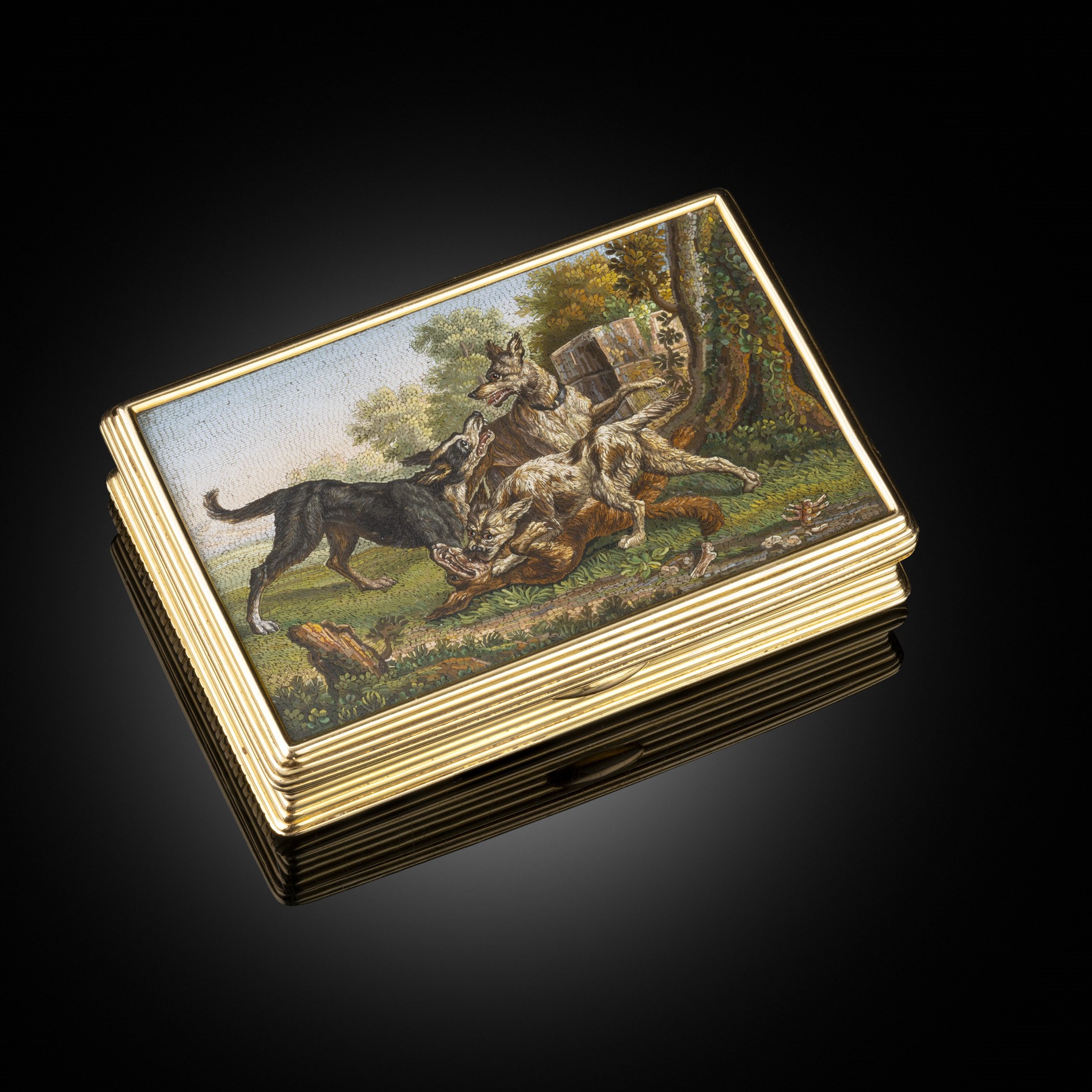 An Early 19th Century French Snuff Box with an Italian Micromosaic