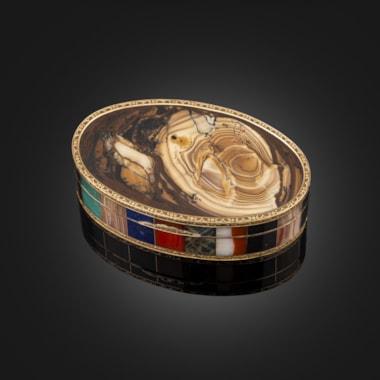 An Austrian Gold-Mounted Hardstone Box
