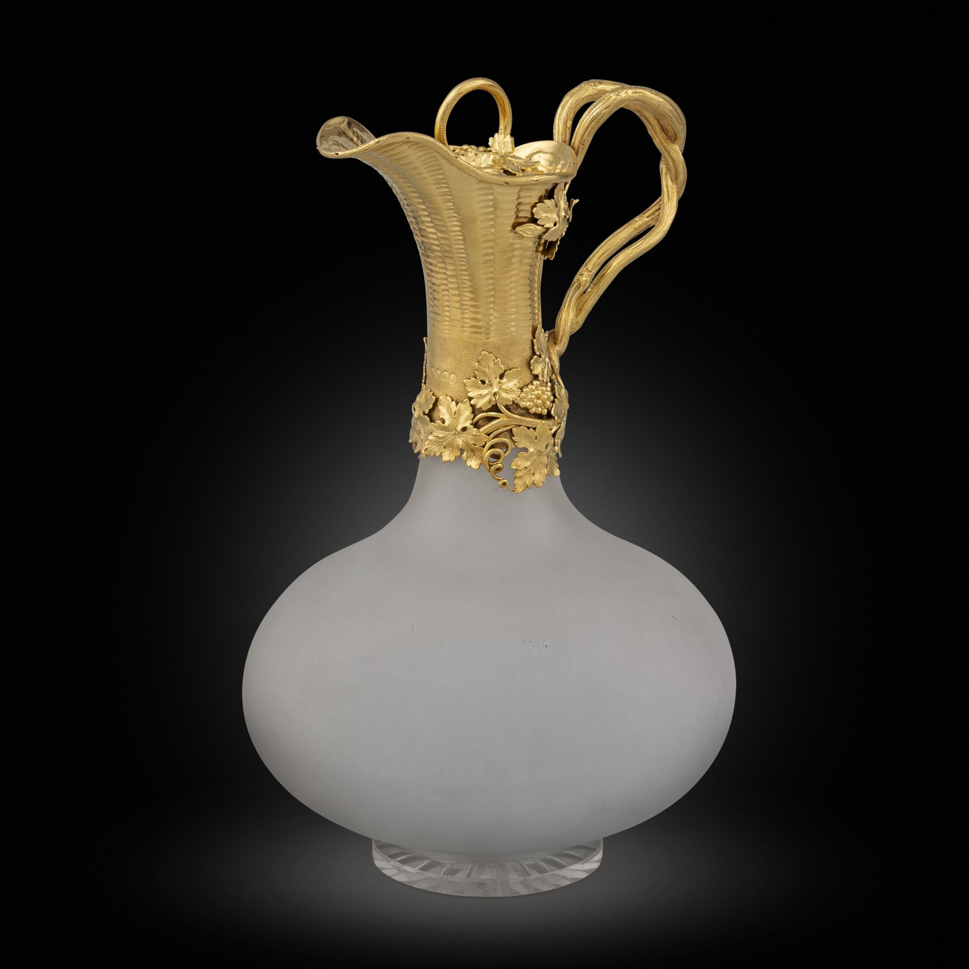 A Silver-gilt Victorian Claret  Jug