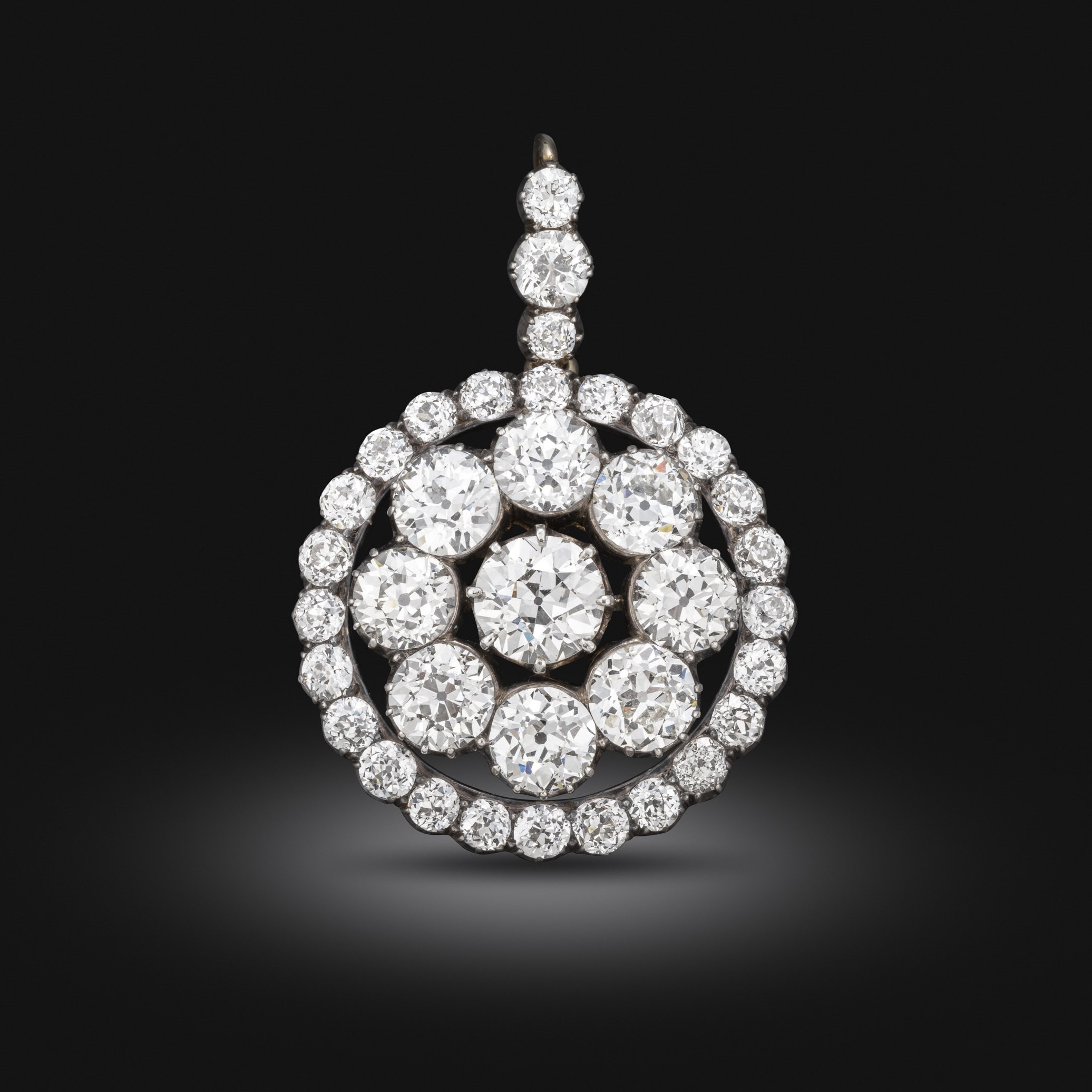 A Diamond Cluster Pendant