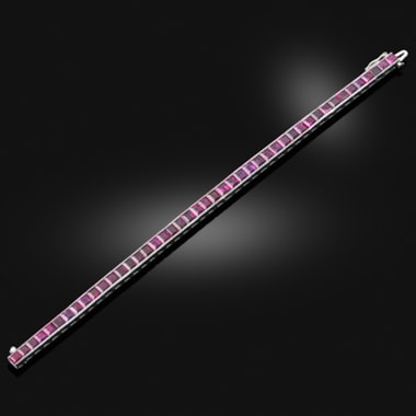 A Ruby Line Bracelet