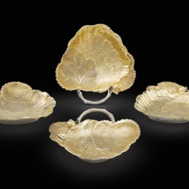 A Set of Four 19th Century Silver-Gilt Fruit Dishes