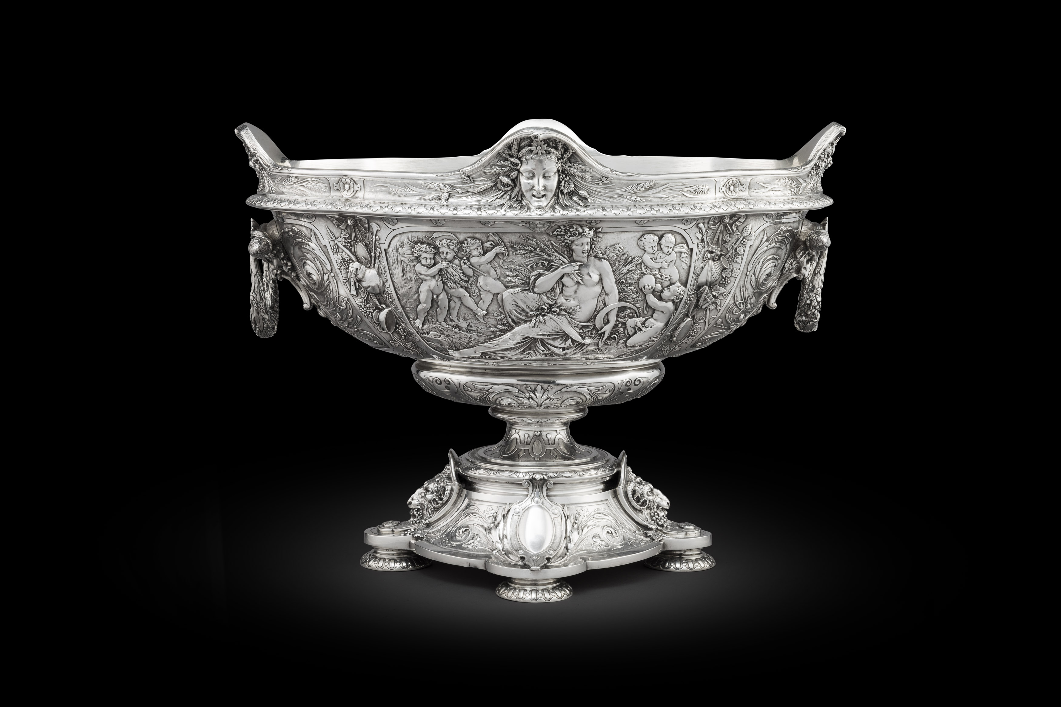 A Superb Victorian Two-Handled Centrepiece