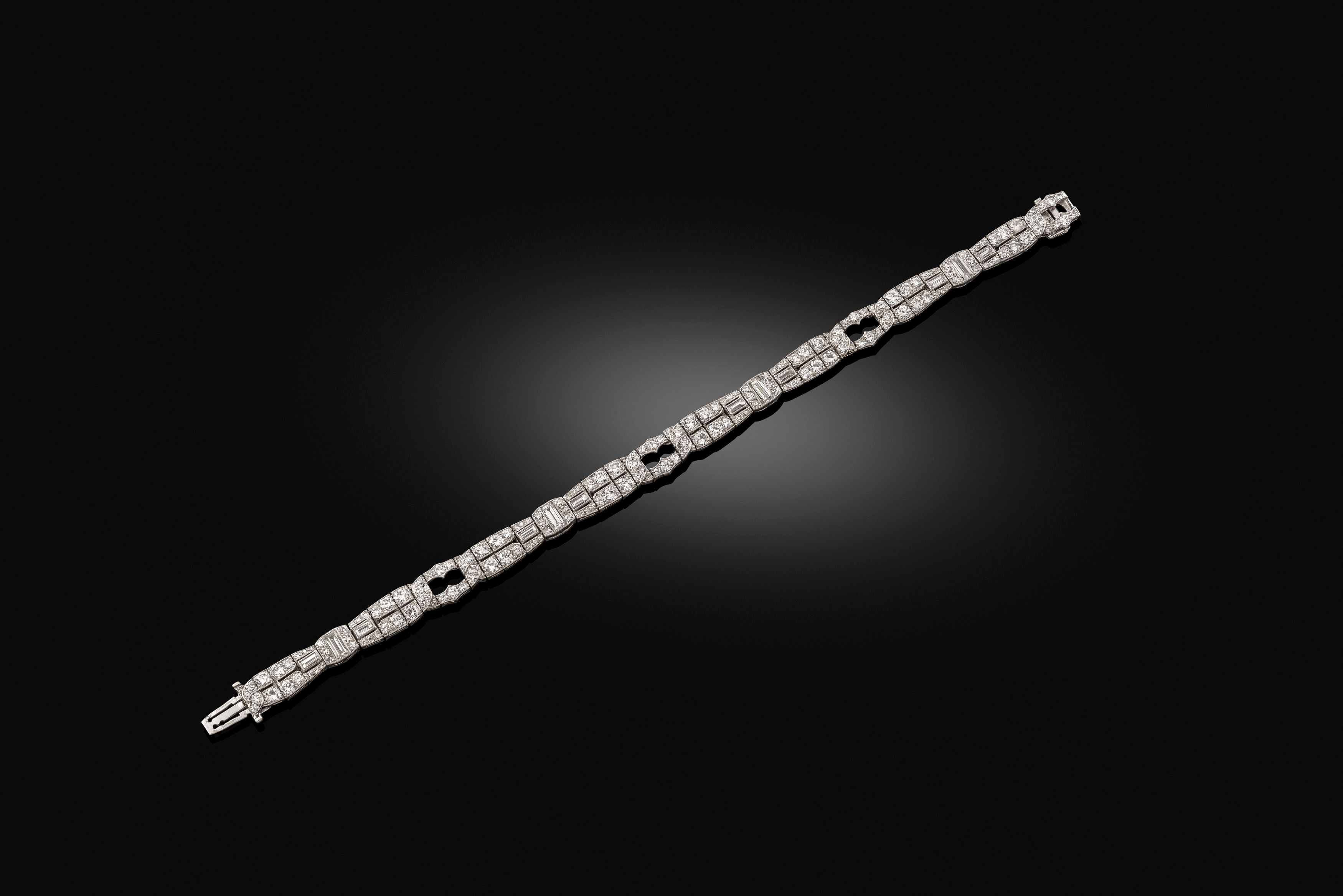 An Art Deco Platinum and Diamond Bracelet
