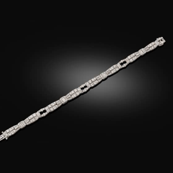 An Art Deco Platinum and Diamond Bracelet