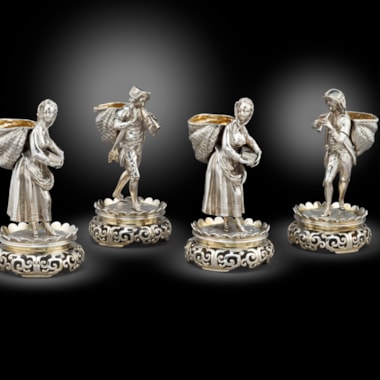 A Set of Four Victorian Novelty Salt-Cellars
