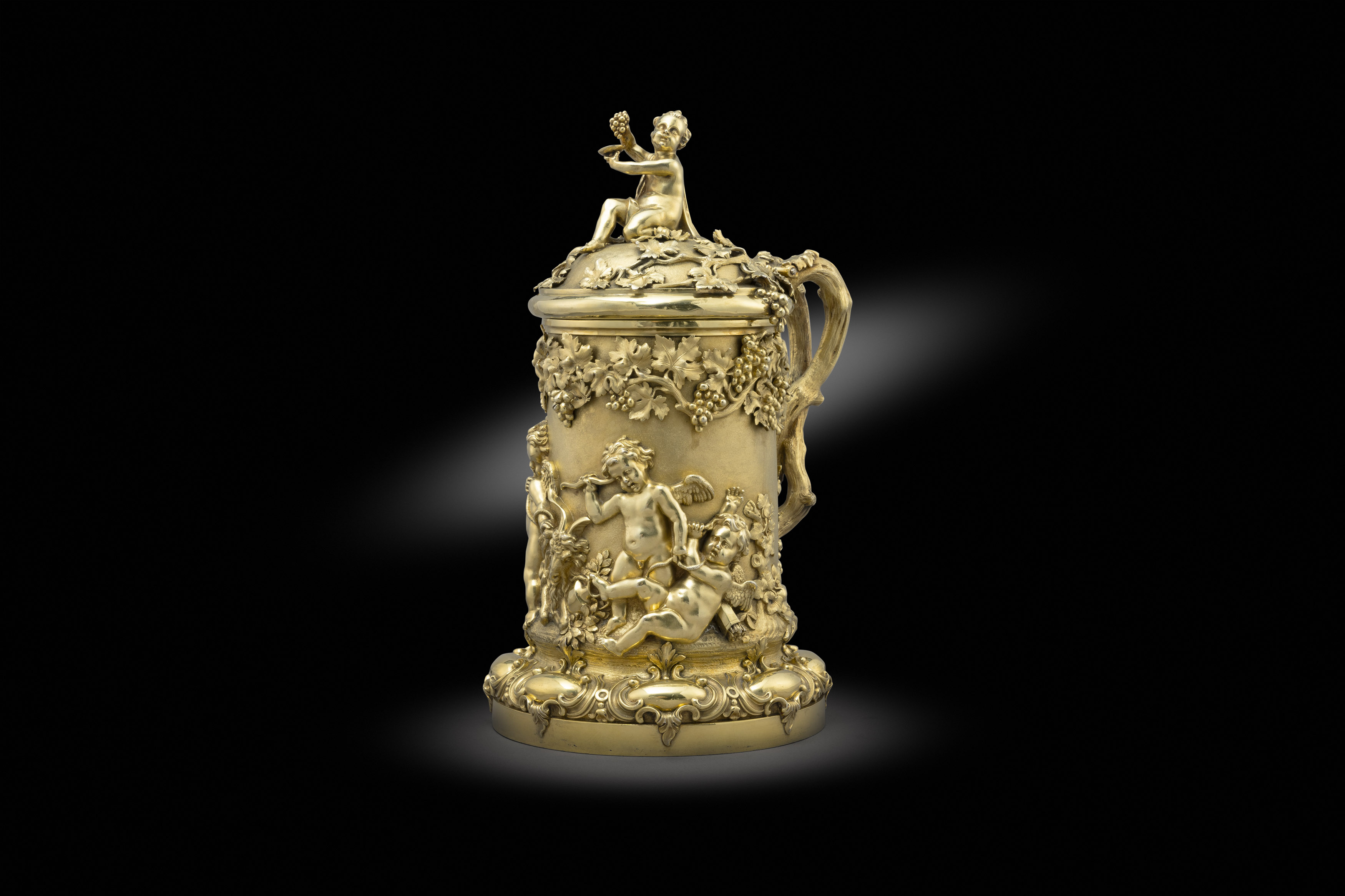 Large Victorian silver-gilt Tankard