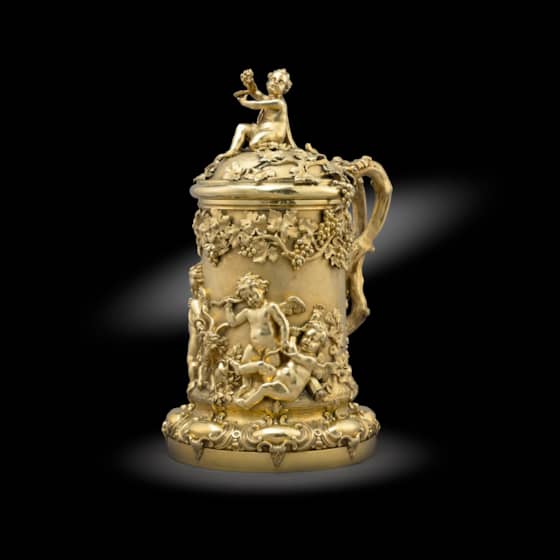Large Victorian silver-gilt Tankard