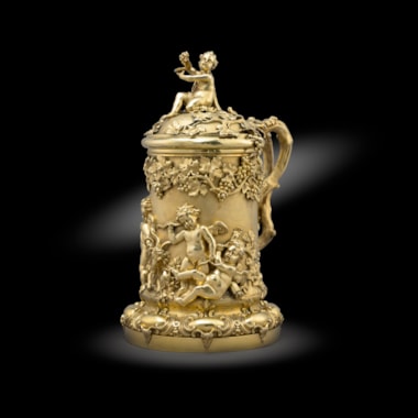 Large Victorian silver-gilt Tankard