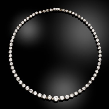 A Victorian diamond riviere, circa 1890